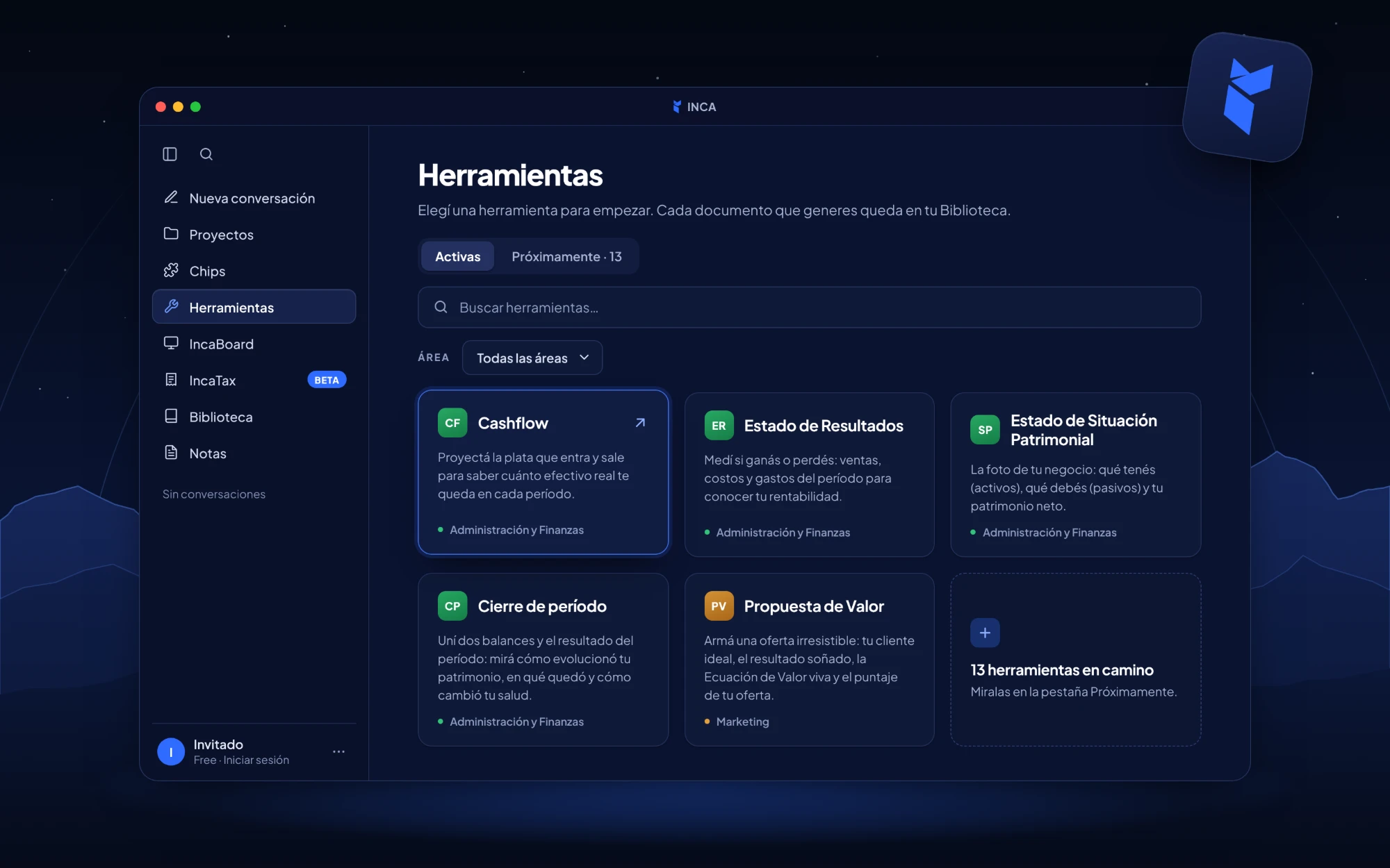 INCA: herramientas de negocio